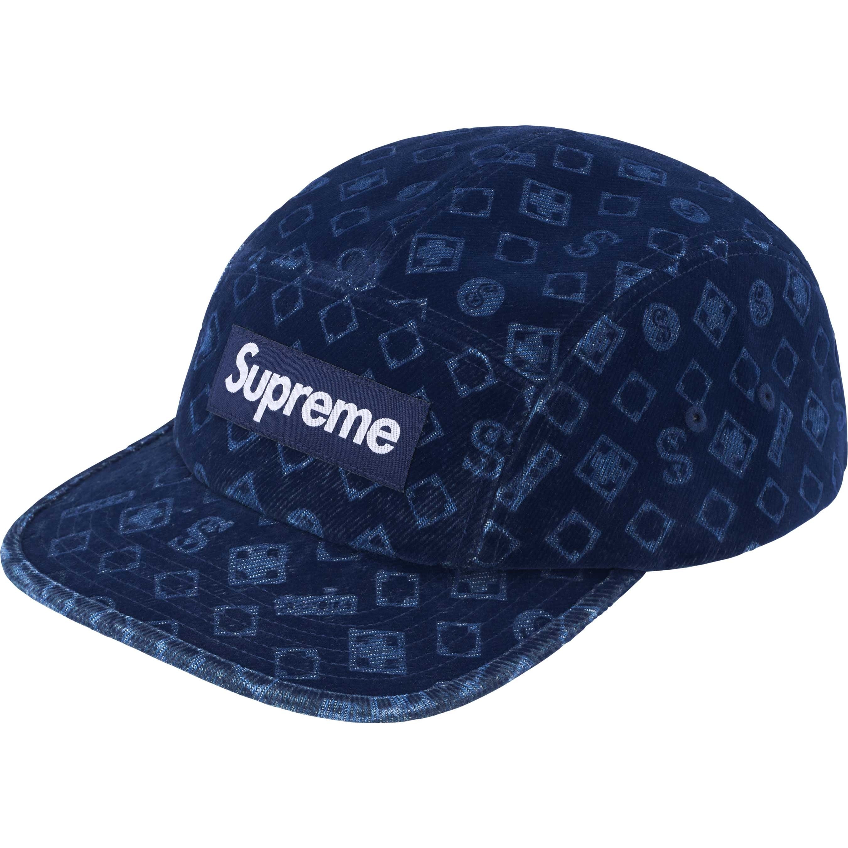 Flocked Denim Camp Cap view 2
